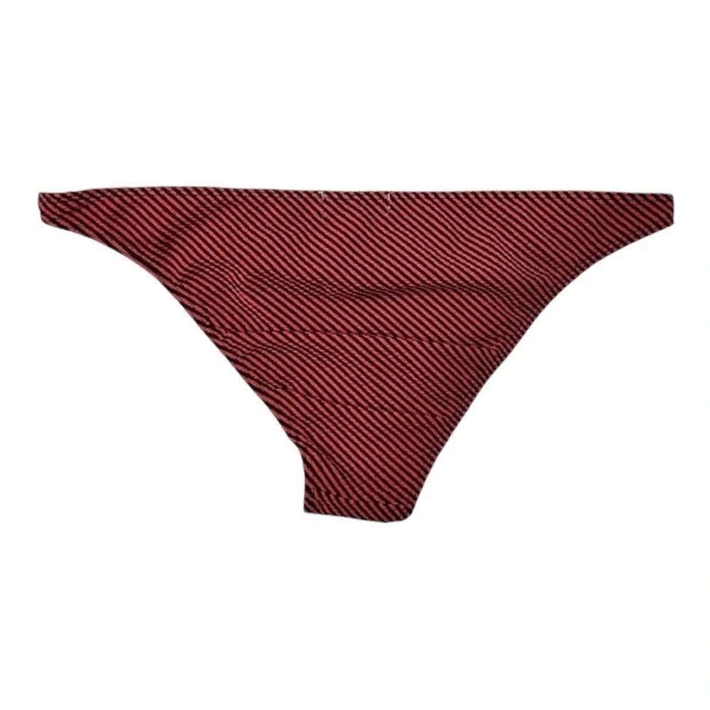 Onia Ashley Red & Black Stripe Bikini Bottom NWOT